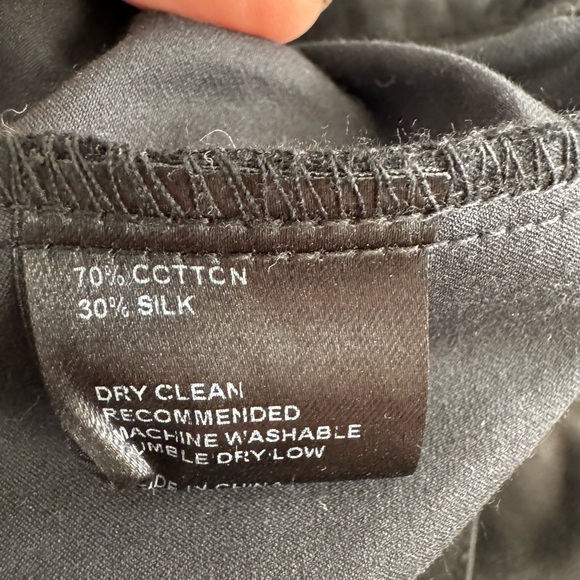 Cynthia Rowley Black Cotton/Silk Cargo Pants Sz: L - Picture 6 of 9